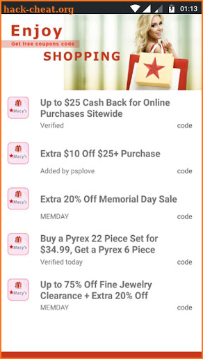 New Macys Coupon & Promo Code Coupons 2018 screenshot