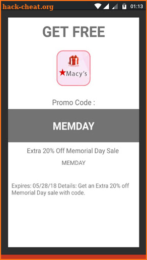 New Macys Coupon & Promo Code Coupons 2018 screenshot