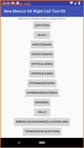 New Mexico VA Night Call Tool Kit screenshot