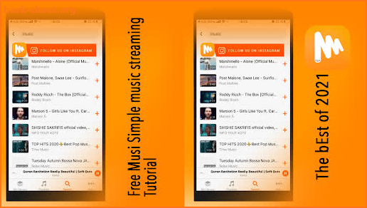 New Musi simple music streaming Tutor screenshot