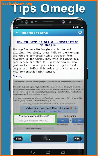 NEW Omegle Tips Video App Strangers screenshot