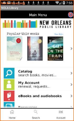 New Orleans Public Library screenshot