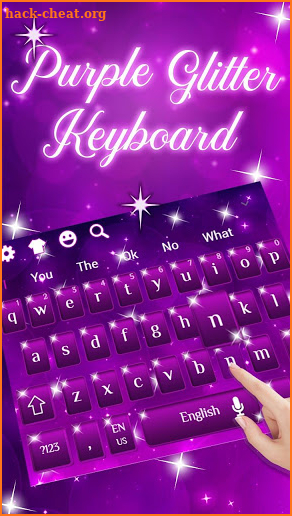 New Purple Glitter Keyboard Theme screenshot