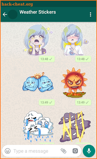 New WAStickerApps ⛅ Weather Stickers For WhatsApp screenshot