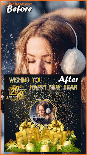 New Year Photo Frame, Effects Editor with Dp Maker screenshot