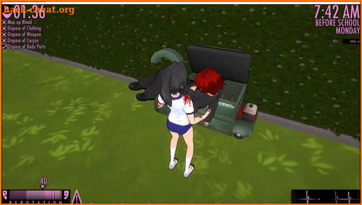 New Yndere's high school simulator,Debug and tips screenshot