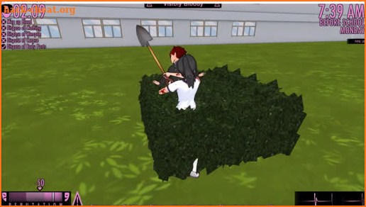 New Yndere's high school simulator,Debug and tips screenshot