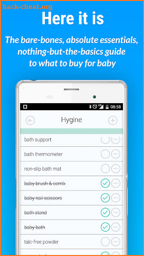 Newborn Baby Checklist screenshot