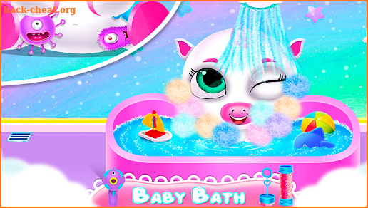 Newborn unicorn baby care game screenshot