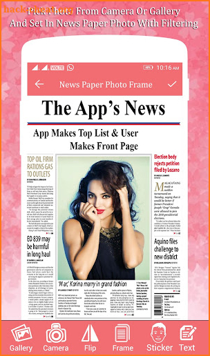 News Paper Photo Frame screenshot