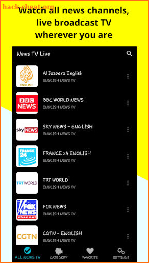 News TV Live - World News Live channels screenshot