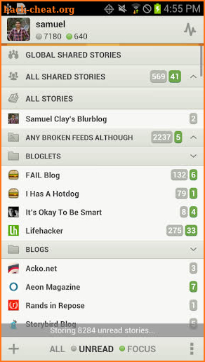 NewsBlur screenshot