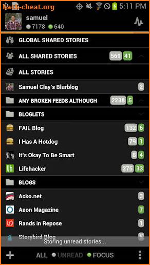 NewsBlur screenshot