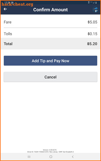 NewTaxiPass EMV screenshot