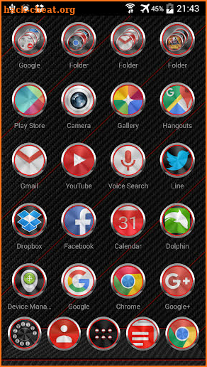 Next Launcher 3D Theme Carbon screenshot