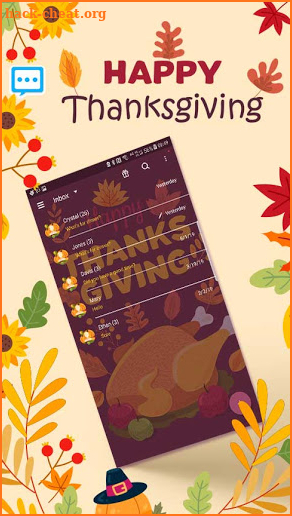 Next SMS Happy thanksgiving 2020  (2nd) Skin screenshot