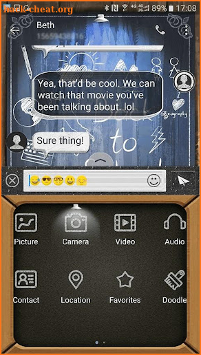 Next SMS skin (Black board) screenshot