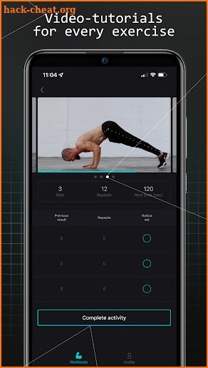 Next: Workouts screenshot