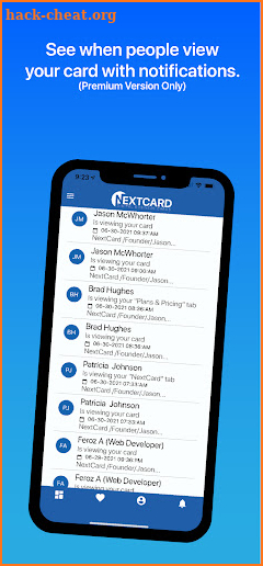 NextCard Digital Business Card screenshot