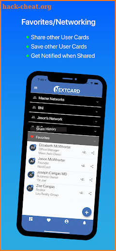 NextCard Digital Business Card screenshot