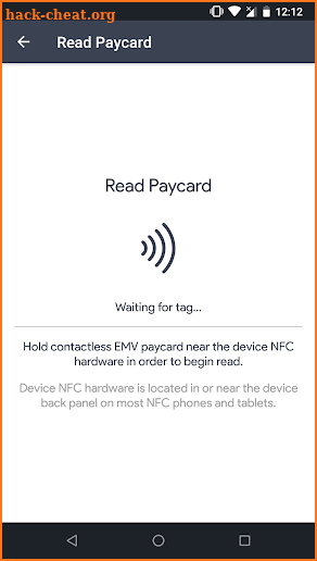 NFC EMV (Card) Reader screenshot