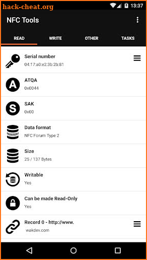 NFC Tools screenshot