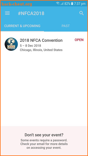 NFCA Convention 2018 screenshot