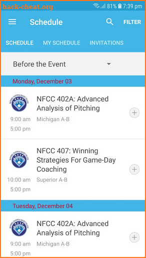 NFCA Convention 2018 screenshot