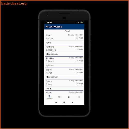 NFL 2019 Schedule Result & Live Score screenshot