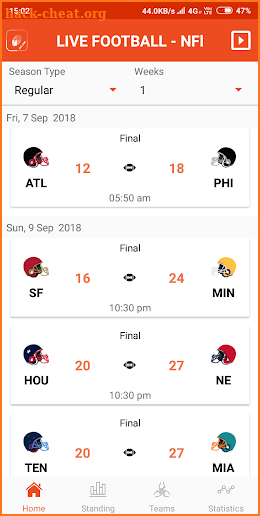 NFL Football Live - NFL scores, stats, schedule screenshot