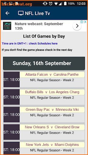 NFL games live on TV - FREE screenshot