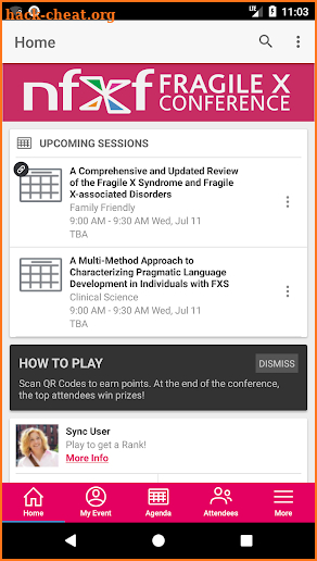 NFXF Fragile X Conference screenshot
