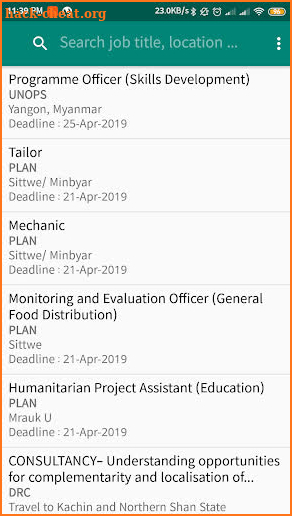 NGO Jobs in Myanmar screenshot