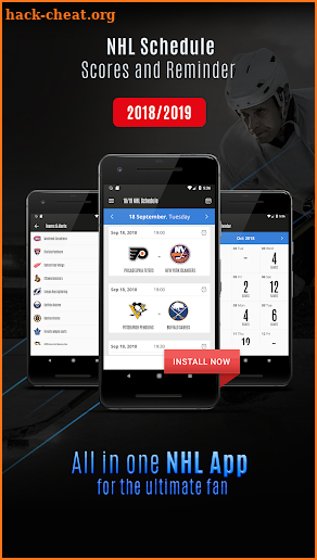 NHL Schedule, Scores & Reminder 2018 screenshot