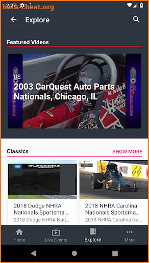 NHRA.TV screenshot