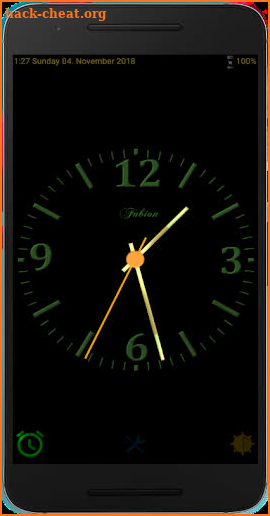 Nice Night Clock with Alarm and Light - no Ads screenshot