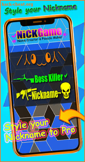 Nickname Creator for fire's free:pseudo name maker screenshot