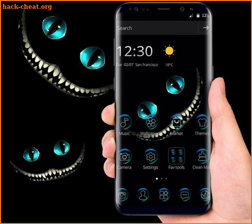 Night Cheshire Grin Kitty Devil Theme screenshot