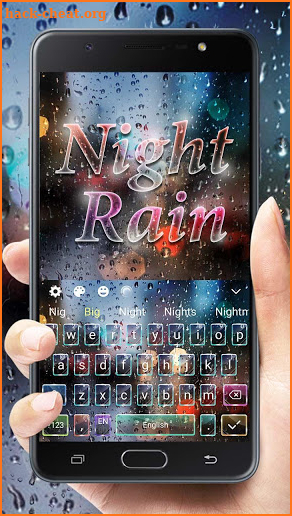 Night Rain Waterdrops Keyboard screenshot