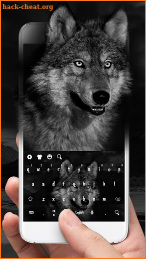 Night Wild Wolf Keyboard Theme screenshot