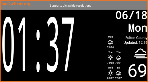 Nightstand Clock + Weather screenshot