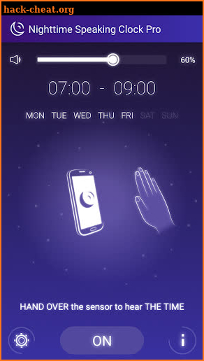 Nighttime Speaking Clock PRO screenshot