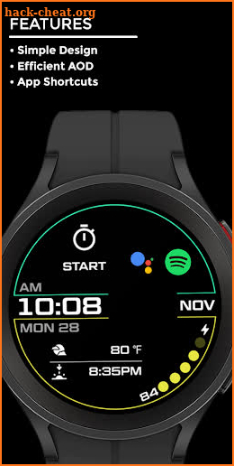 Nighty Digital 03 - watch face screenshot