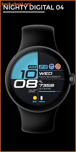 Nighty Digital 04 - watch face screenshot