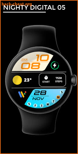 Nighty Digital 05 - watch face screenshot