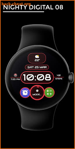 Nighty Digital 08 - watch face screenshot