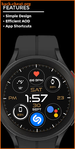 Nighty Digital 16 - watch face screenshot