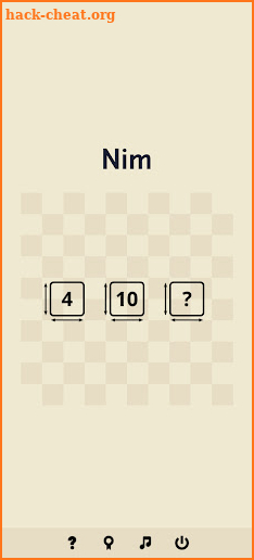 Nim mathematical strategy game screenshot