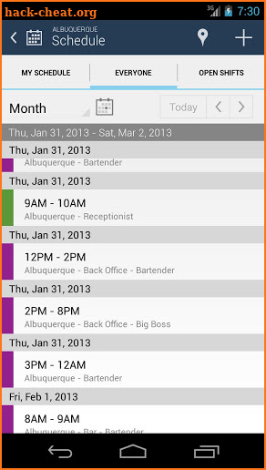 NimbleSchedule screenshot