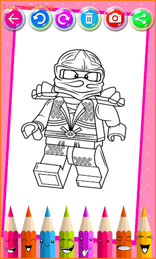 Ninja Coloring Drawing Book New Coloring Pages screenshot